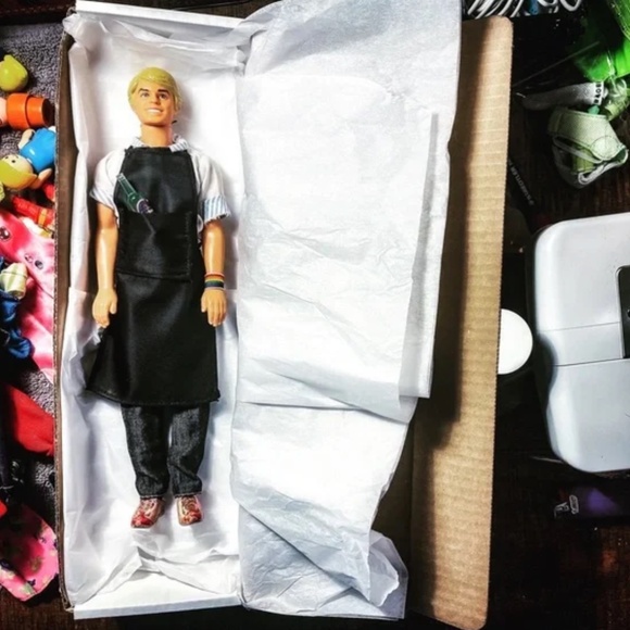 Barista Ken - vintage ken, cleaned and presented in fashion by Guillotine MTL - Picture 3 of 4